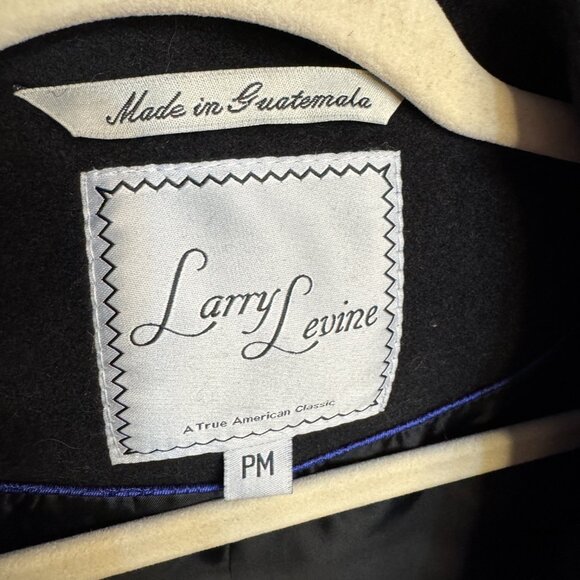 Larry Levine Black Wool Blend Coat PM Petite Medium NWT - Picture 8 of 9
